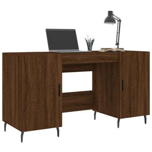 bonnevie Computertisch，Schreibtisch Braun Eichen-Optik 140x50x75 cm Holzwerkstoff vidaXL