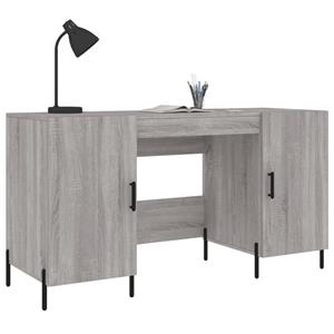 Bonnevie - Computertisch,Schreibtisch Grau Sonoma 140x50x75 cm Holzwerkstoff vidaXL