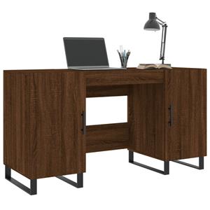 bonnevie Computertisch，Schreibtisch Braun Eichen-Optik 140x50x75 cm Holzwerkstoff vidaXL