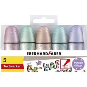 Faber-Castell Eberhard faber markeerstift mini glitter pastel etui 5 stuks