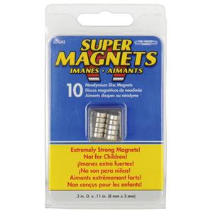Blanko Magnet (Ø x H) 8mm x 3mm rund 10 St. 205016