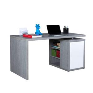 Composad Schreibtisch "PRATICO, 4 cm Plattenstärke, 1 Tür & 3 offene Seitenfächer"