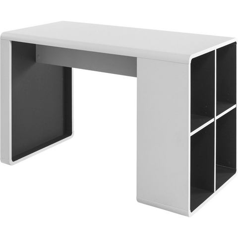 MCA furniture Bureau Tadeo matwit met 4 open vakken, breedte 119 cm