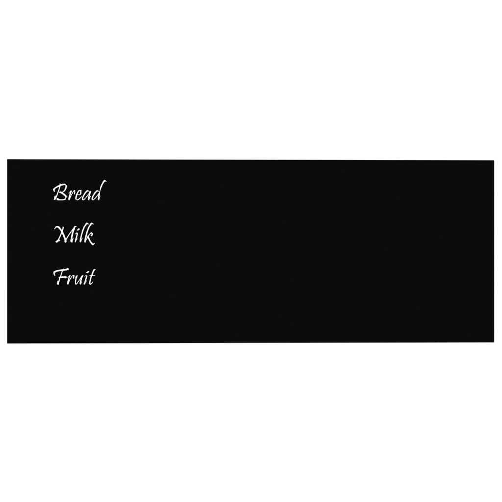 vidaXL Magneetbord voor aan de wand 80x30 cm gehard glas zwart