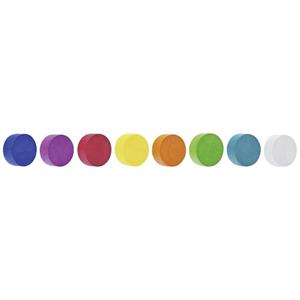 Magnetoplan Magneet Circle (Ø) 30 mm Blauw, Pink, Rood, Oranje, Geel, Groen, Blauw-groen, Wit 8 stuk(s) 16654810