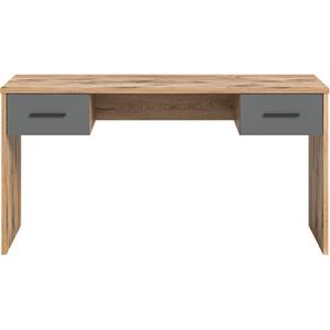 INOSIGN Bureau Riga, Breite 150cm, in Nox Oak Nachbildung und Basalt grau