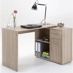 FMD Hoekbureau ALBRECHT Bureau/sideboard met opbergruimte, draaibaar, breedte 117/148 cm