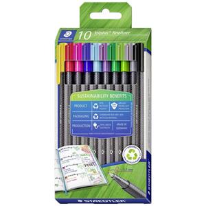 Staedtler triplus 334 RC10 Fineliner Diverse kleuren 0.3 mm 10 stuk(s)