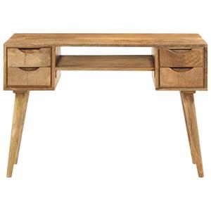 vidaXL Bureau met lades 110x47x76 cm massief mangohout