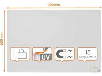 Nobo Infinity randloos whiteboard, staal, magnetisch, 60 x 90 cm