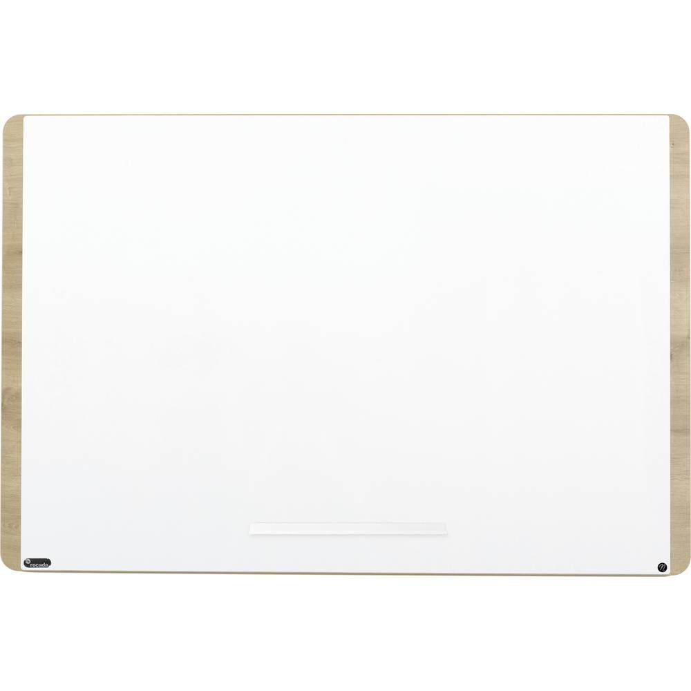 Rocada Whiteboard NAT6421 (b x h) 150 cm x 100 cm Wit (RAL 9003) Kunststof coating Incl. opbergbakje, Horizontaal- of verticaalformaat