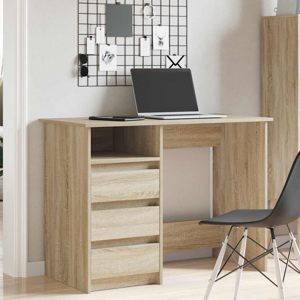 vidaXL Bureau 102x50x75 cm bewerkt hout sonoma eikenkleurig