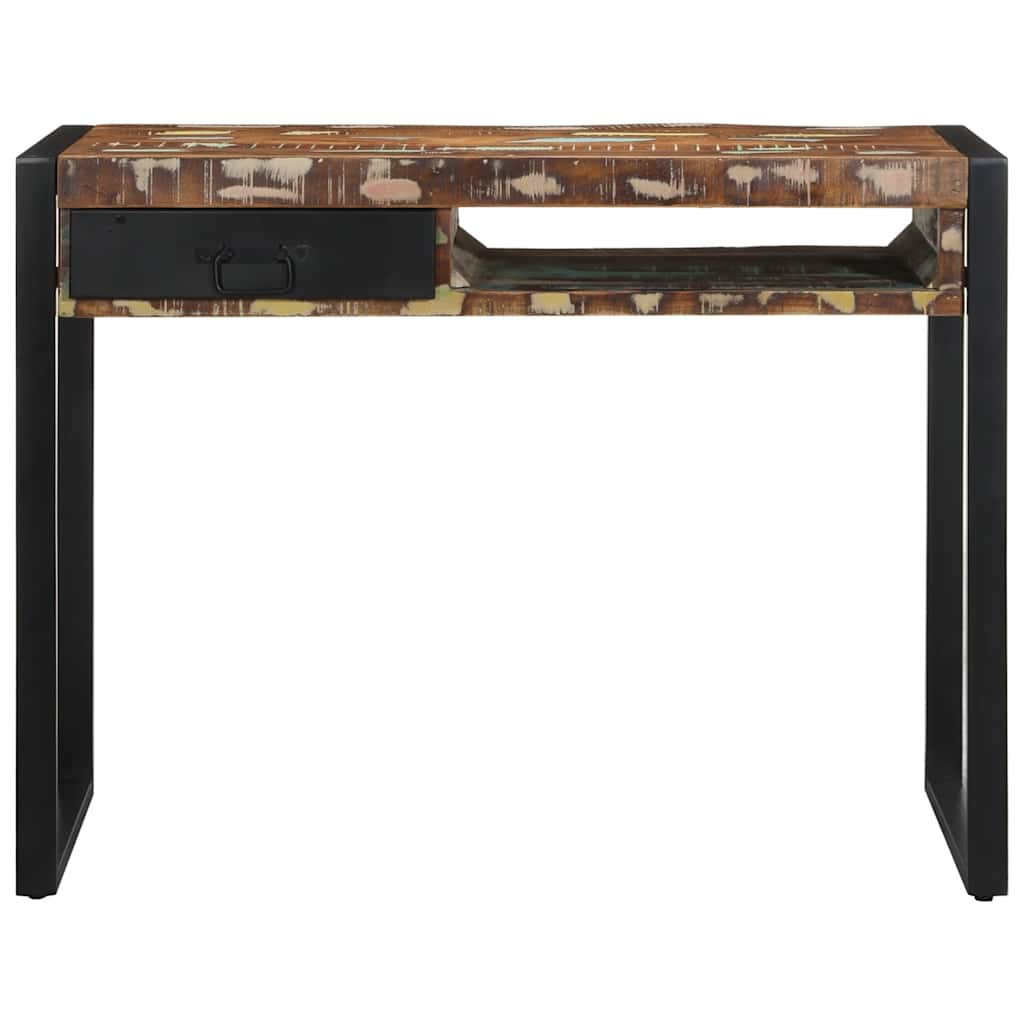 vidaXL Bureau 100x50x75 cm massief gerecycled hout meerkleurig