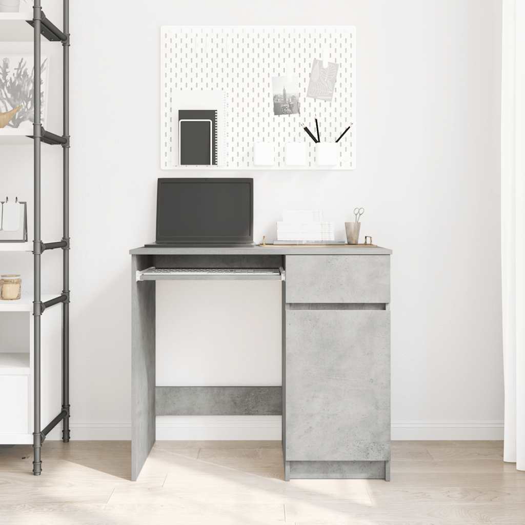 vidaXL Bureau 86x49x76 cm spaanplaat betongrijs
