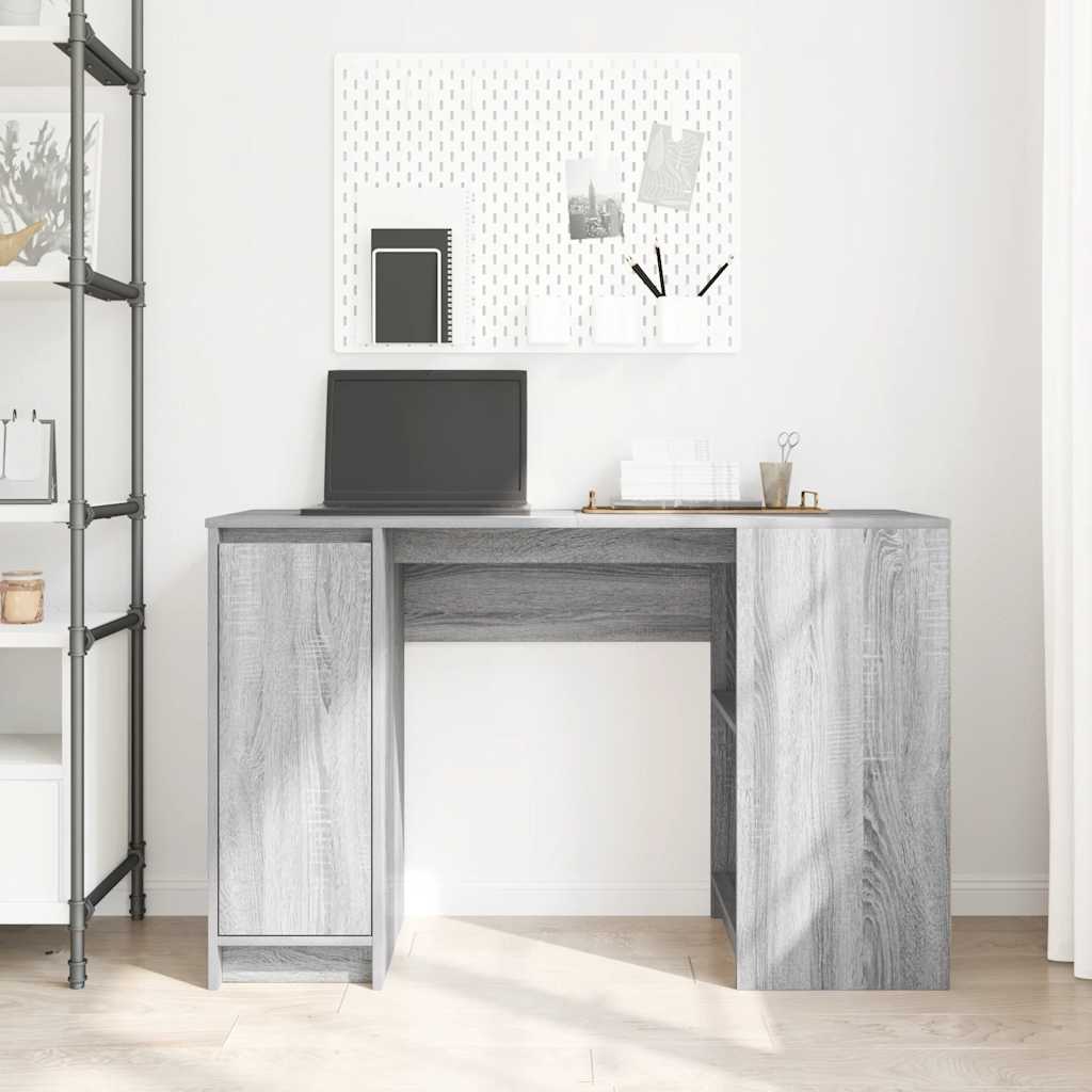 vidaXL Bureau 120x42x76 cm spaanplaat grijs sonoma