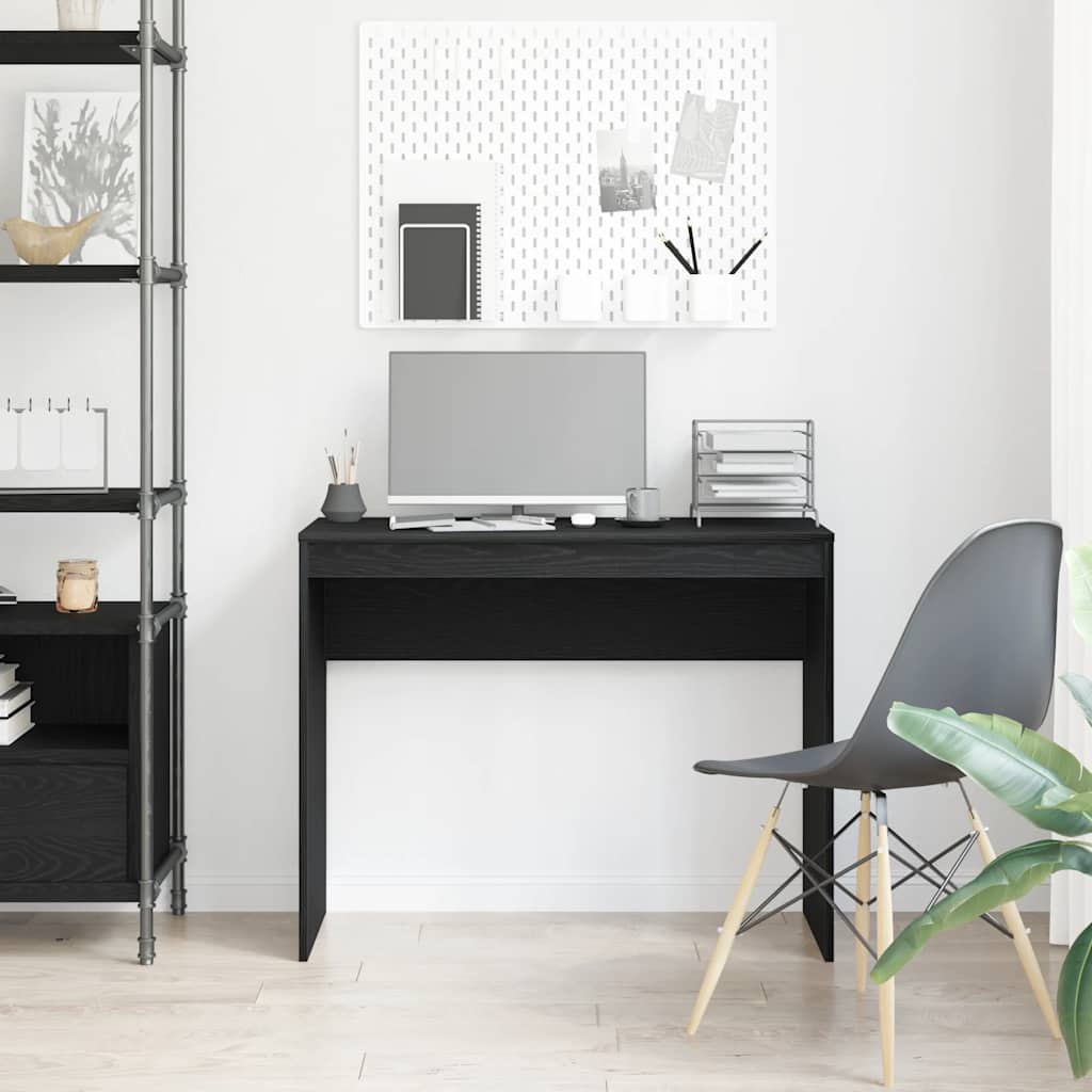 vidaXL Bureau 90x40x72 cm spaanplaat zwart eikenkleurig