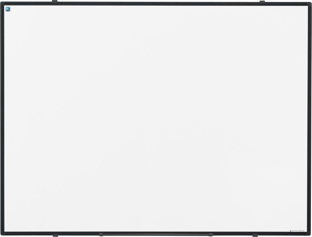 Smit Visual Softline whiteboard, gelakt staal, magnetisch, zwart profiel, 90 x 120 cm