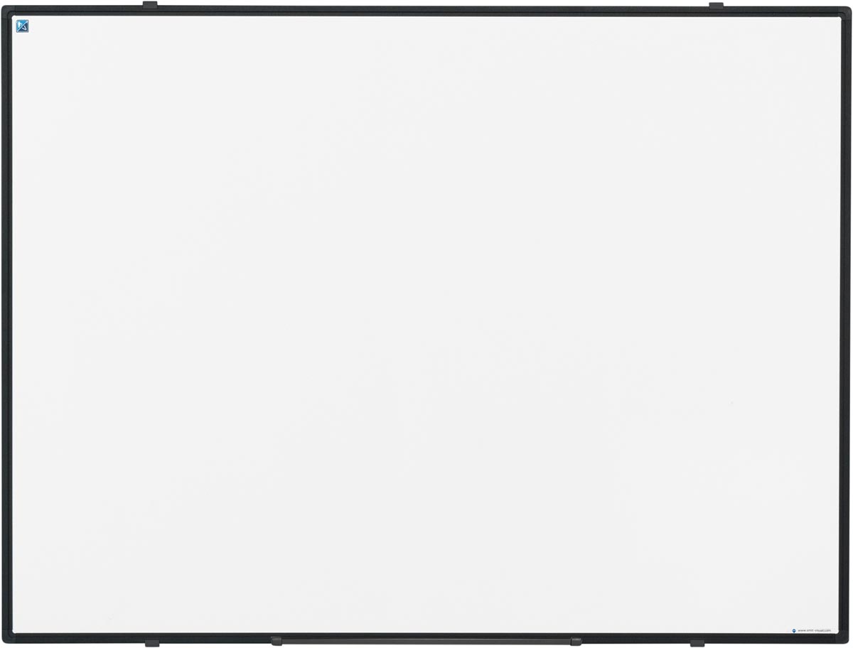 Smit Visual Softline whiteboard, emaille, magnetisch, zwart profiel, 90 x 120 cm