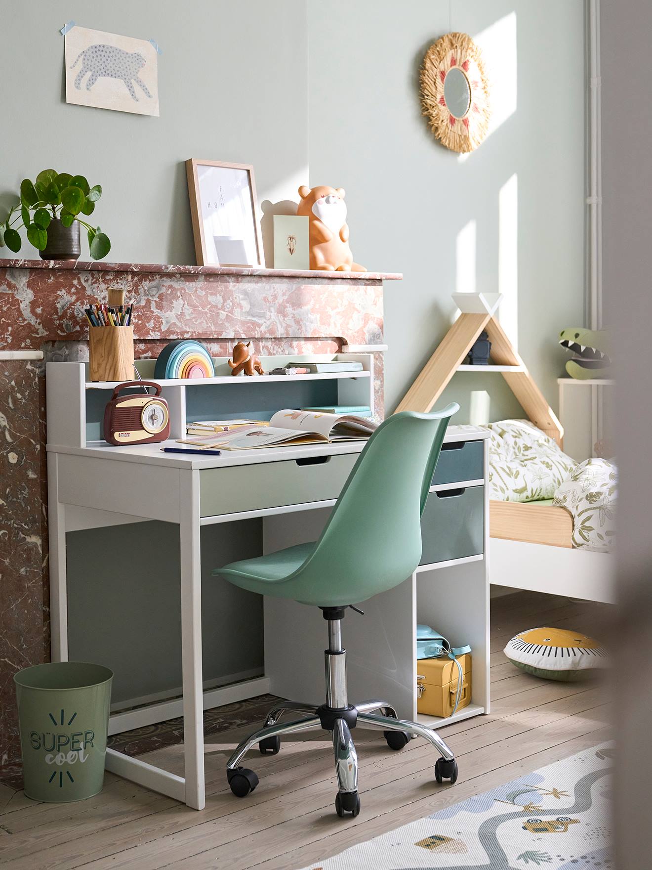 VERTBAUDET Bureau voor kinderen SUPER COOL groen