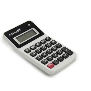 Pincello Rekenmachine/calculator - wit - 7 x 11 cm - voor school of kantoor - Solar -