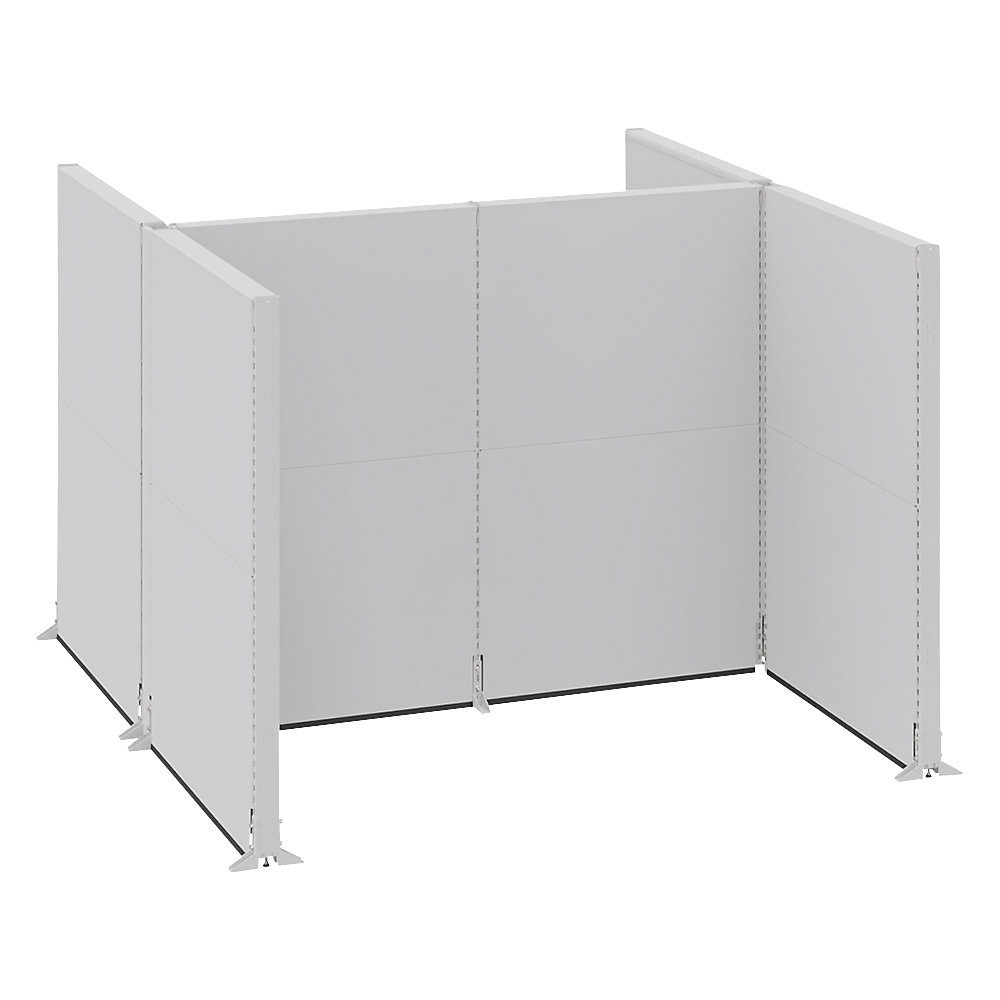 Akoestische scheidingswand, kantoor/industrie, complete module, l x b x h = 2900 x 2670 x 2000 mm