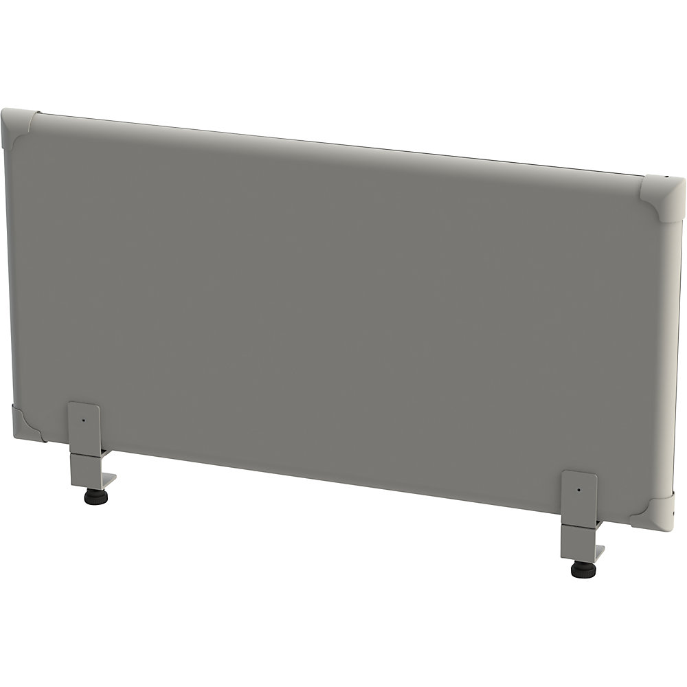 Eurokraft pro Akoestisch bovenpaneel voor op de tafel, hoogte 450 mm, breedte 1000 mm, grijs