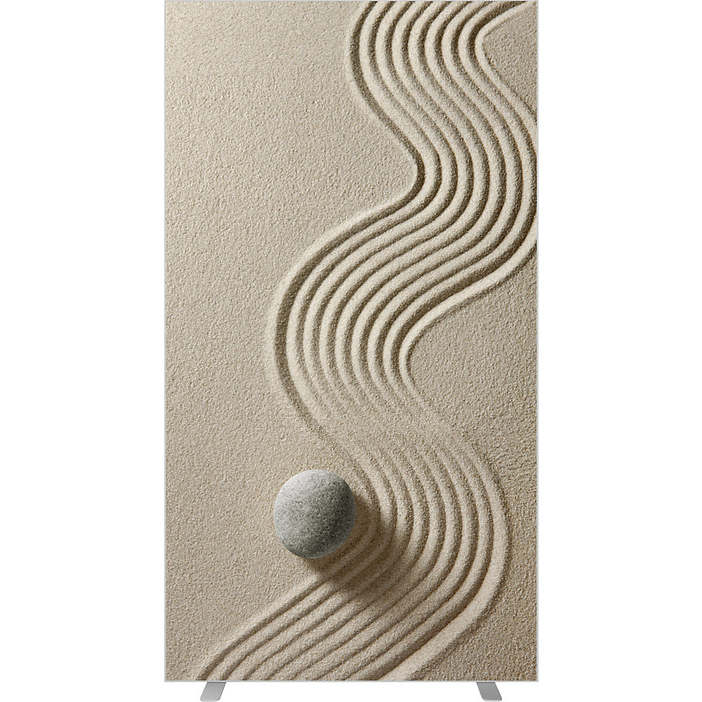EasyScreen Scheidingswand , h x d = 1740 x 390 mm, met fotomotief, model zand, breedte 940 mm