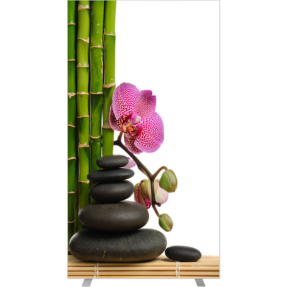 EasyScreen Scheidingswand , h x d = 1740 x 390 mm, met fotomotief, model zen 2, breedte 940 mm