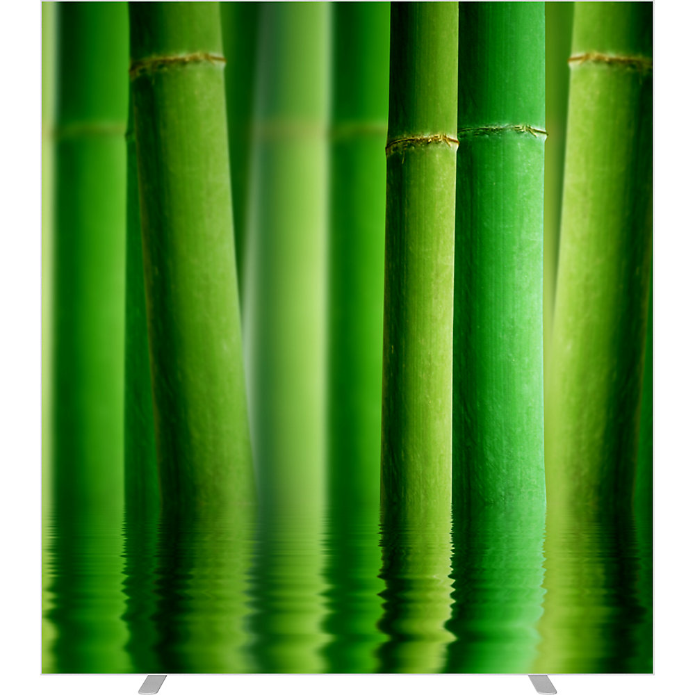 EasyScreen Scheidingswand , h x d = 1740 x 390 mm, met fotomotief, model bamboe, breedte 1600 mm