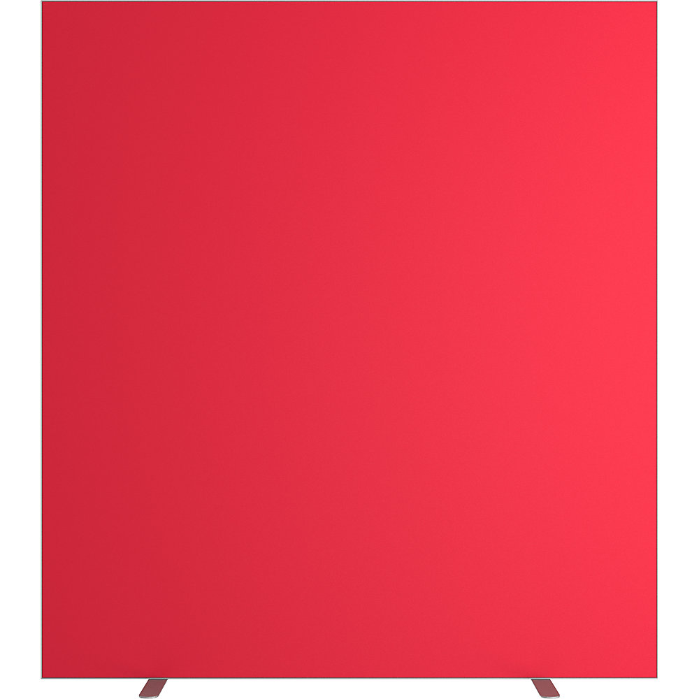 EasyScreen Scheidingswand , h x d = 1740 x 390 mm, rood, breedte 1600 mm