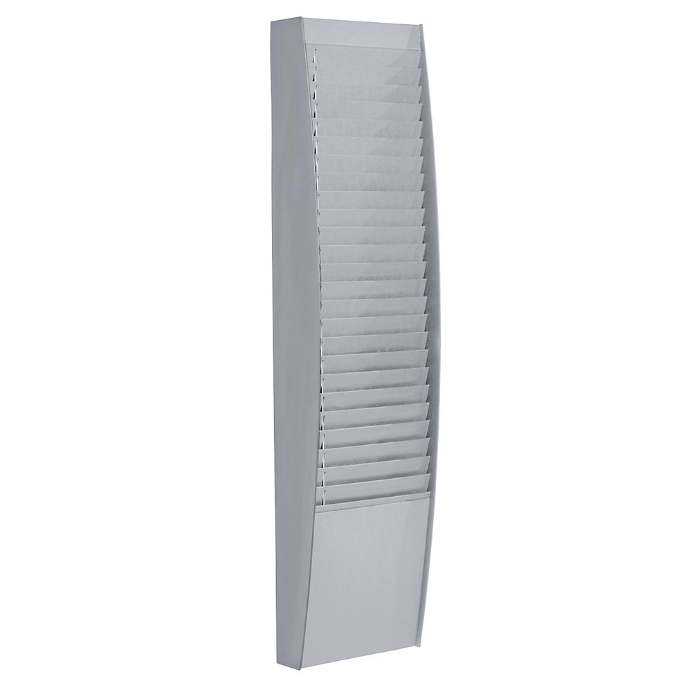 Paperflow Sorteerbord, 1 x 25 vakken, h x b x d = 1120 x 273 x 129 mm, aluminiumkleurig