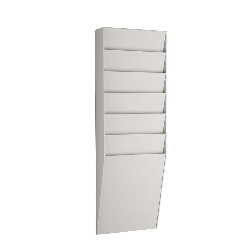 Paperflow Sorteerbord, 1 x 6 vakken, h x b x d = 712 x 236 x 79 mm, lichtgrijs