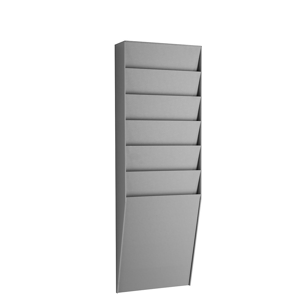 Paperflow Sorteerbord, 1 x 6 vakken, h x b x d = 712 x 236 x 79 mm, aluminiumkleurig