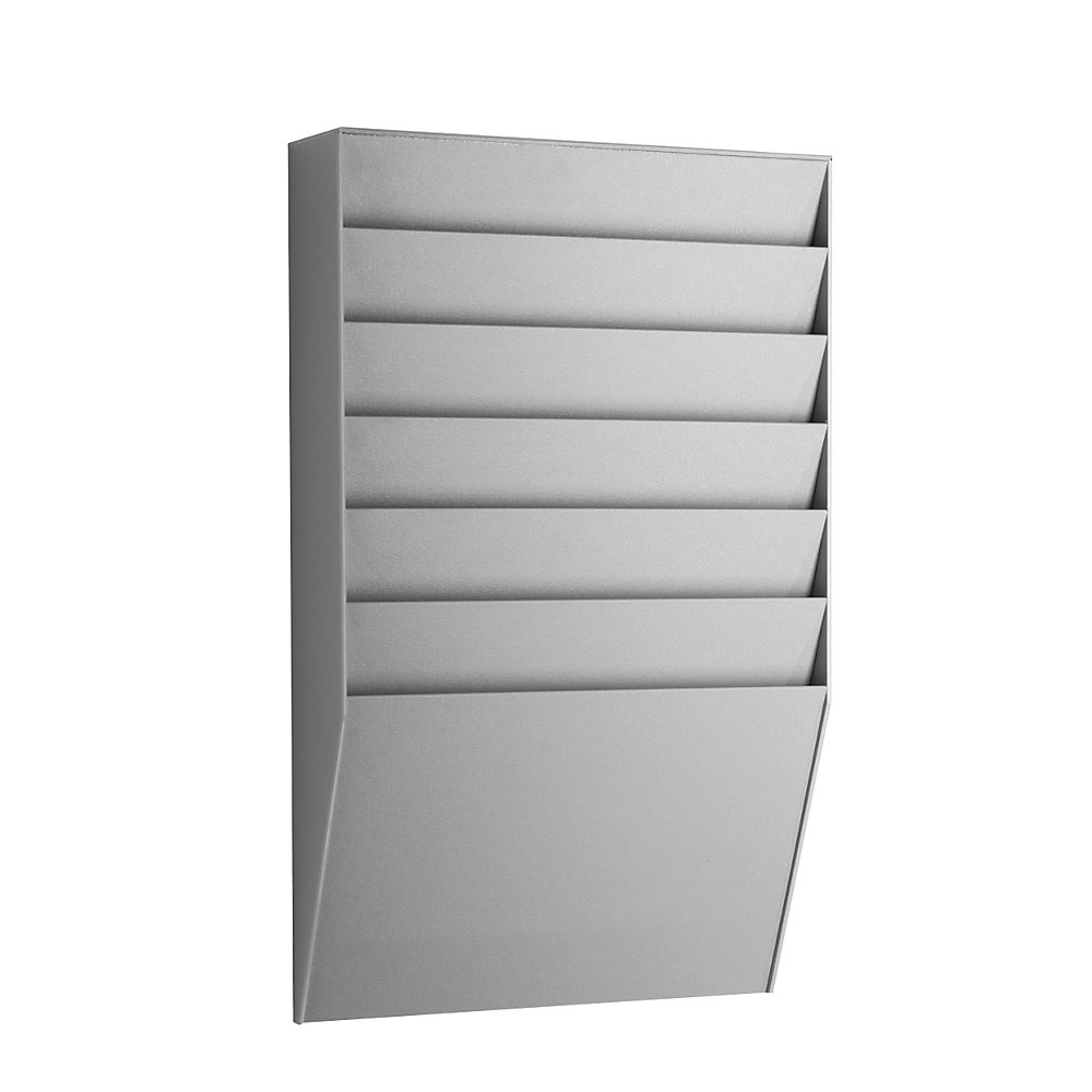Paperflow Sorteerbord, 1 x 6 vakken, h x b x d = 505 x 311 x 79 mm, aluminiumkleurig