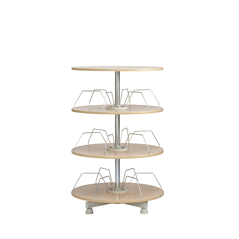 Ordner-draaizuil, etage-Ø 800 mm, 3 etages, beukenhoutdecor