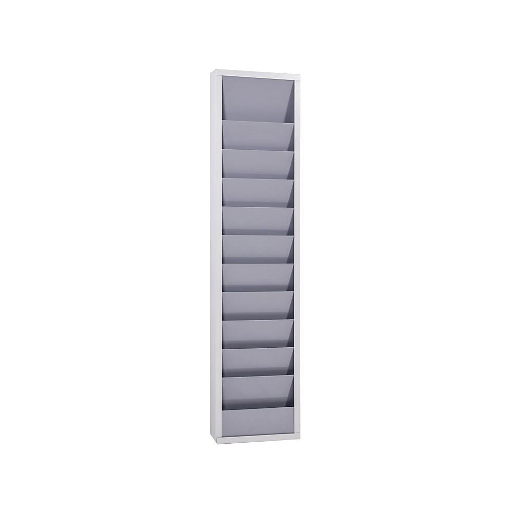 EICHNER Planbord, met 10 rails, een rij, h x b x d = 1280 x 315 x 74 mm, grijs