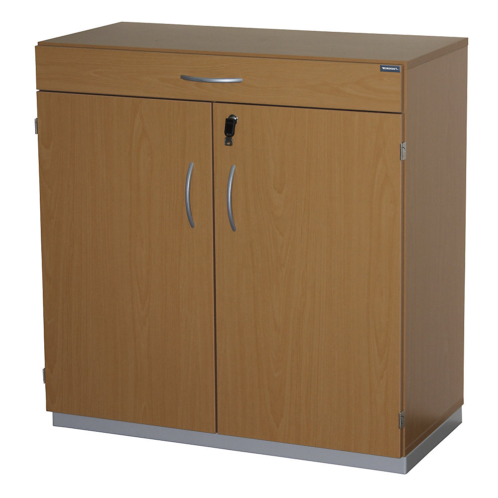 Eurokraft pro Apparatenkast met sorteertafel, h x b x d = 942 x 913 x 440 mm, afsluitbaar, beukenhoutdecor
