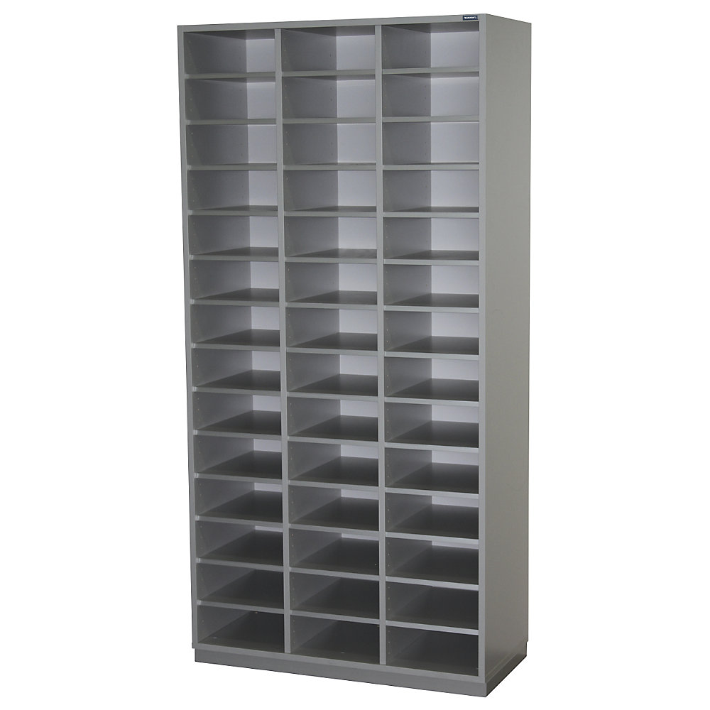 Eurokraft pro Sorteerstelling, h x b x d = 1864 x 913 x 420 mm, 42 vakken A4, lichtgrijs RAL 7035