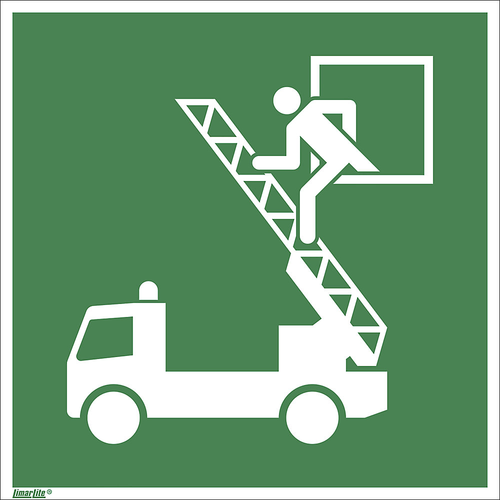 Reddingsbord, nooduitgang voor reddingsoperaties, VE = 10 stuks, folie, 200 x 200 mm