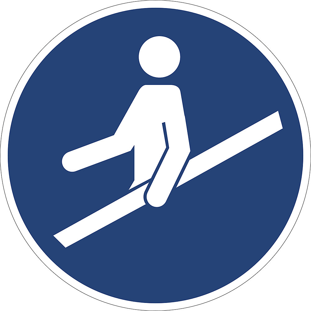 Gebodsbord, leuning gebruiken, VE = 10 stuks, kunststof, Ø 200 mm