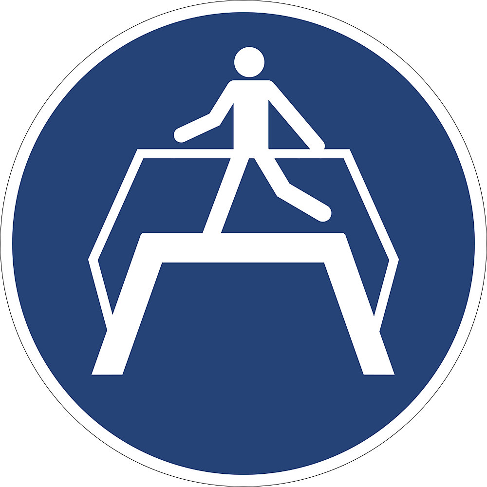 Gebodsbord, overgang gebruiken, VE = 10 stuks, folie, Ø 200 mm