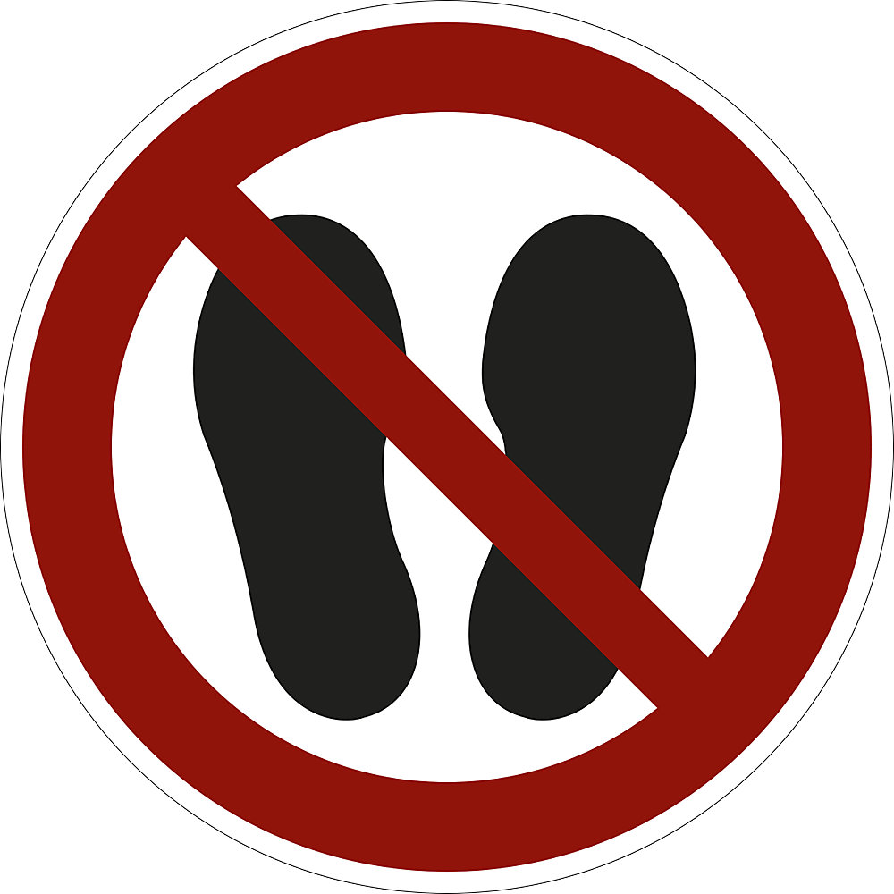 Verbodsbord, betreden van het gebied verboden, VE = 10 stuks, folie, Ø 100 mm