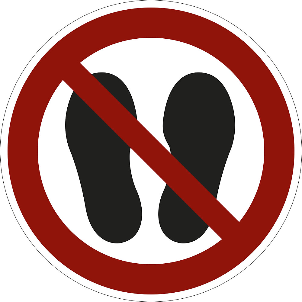 Verbodsbord, betreden van het gebied verboden, VE = 10 stuks, folie, Ø 200 mm