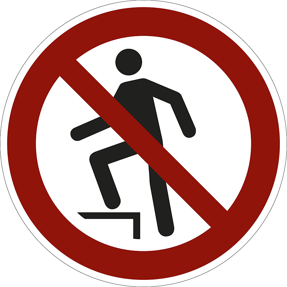 Verbodsbord, betreden verboden, VE = 10 stuks, folie, Ø 100 mm