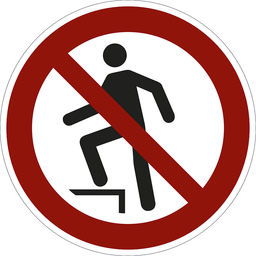 Verbodsbord, betreden verboden, VE = 10 stuks, folie, Ø 200 mm