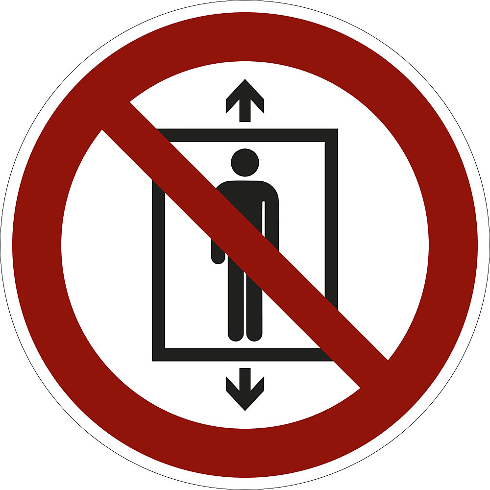 Verbodsbord, passagiersvervoer gebruiken, VE = 10 stuks, folie, Ø 100 mm