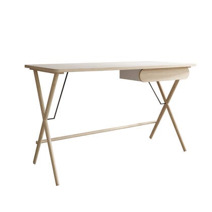Meubella Bureau Moron - Licht eiken - 135 cm