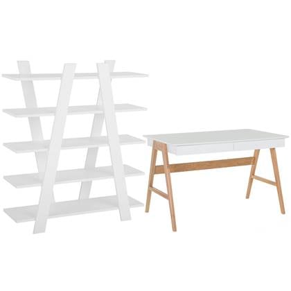 Beliani  ESCALANTE|SHESLAY - Bureauset - Wit - MDF