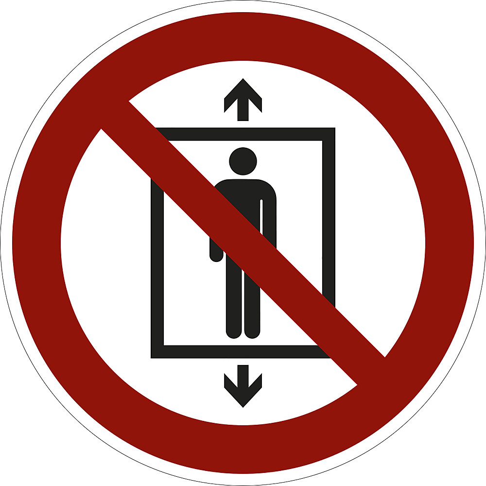 Verbodsbord, passagiersvervoer gebruiken, VE = 10 stuks, kunststof, Ø 200 mm