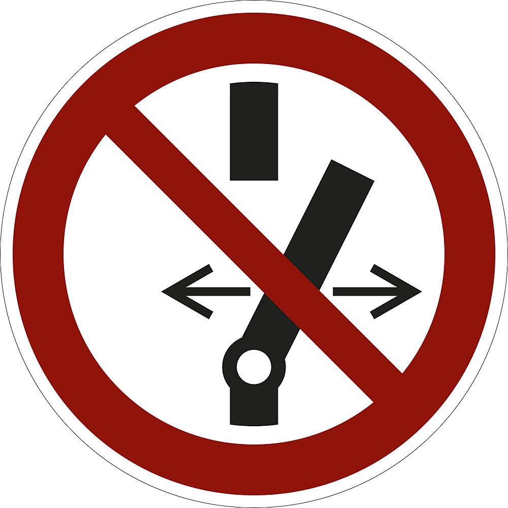 Verbodsbord, schakelen verboden, VE = 10 stuks, folie, Ø 100 mm